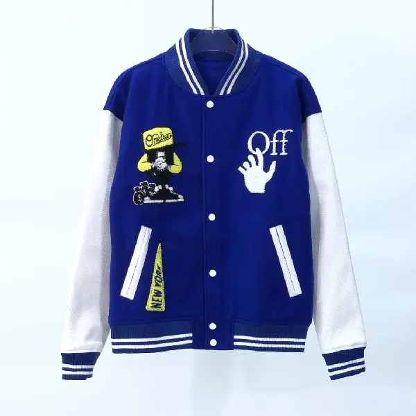 Replica Off-White 2022AW New Varsity Jacket in blue