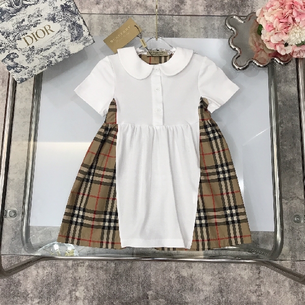 Replica Burberry 2022 Classic Girl Color matching Dress