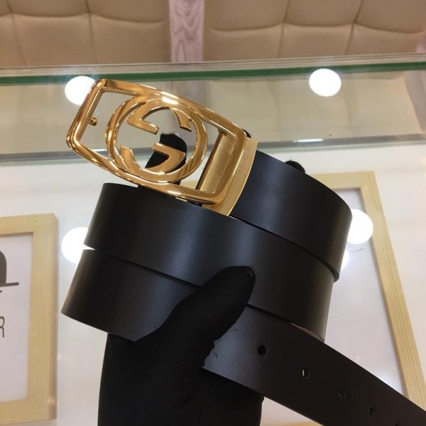 Replica Supreme Gold Gucci Buckle Belt ASS02406