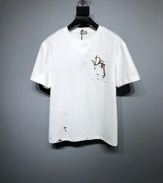 Replica Dior CD 2022 NEW Freehand Graffiti T-shirt