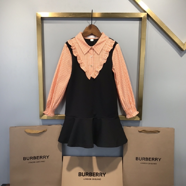 Replica Burberry 2022Plaid contrast Fishtail skirt