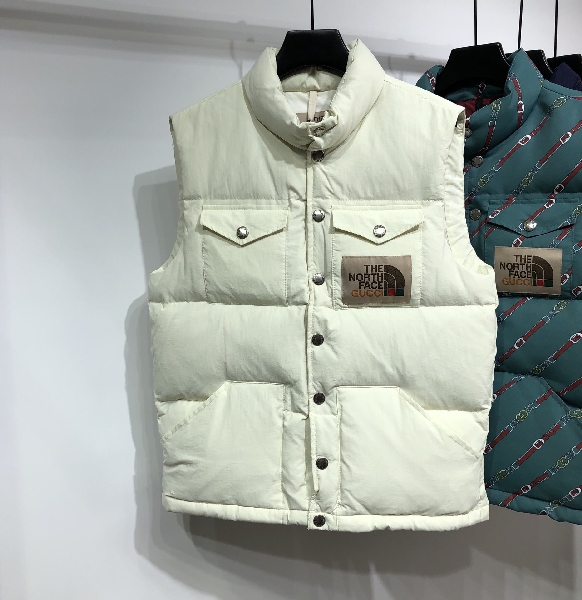 Replica Gucci & The North Face Down Jacket Gilet in White