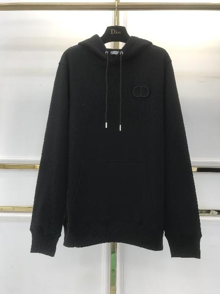 Replica Dior Hoodie Cd Icon Cotton in Black