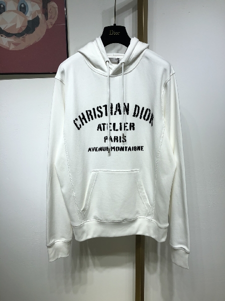 Replica Dior Hoodie Oversized Cotton in White