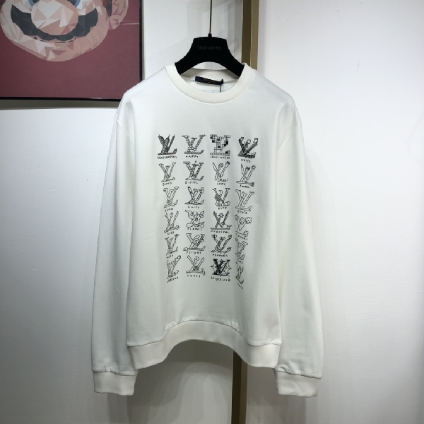 Replica Louis Vuitton Sweatshirt Print in White