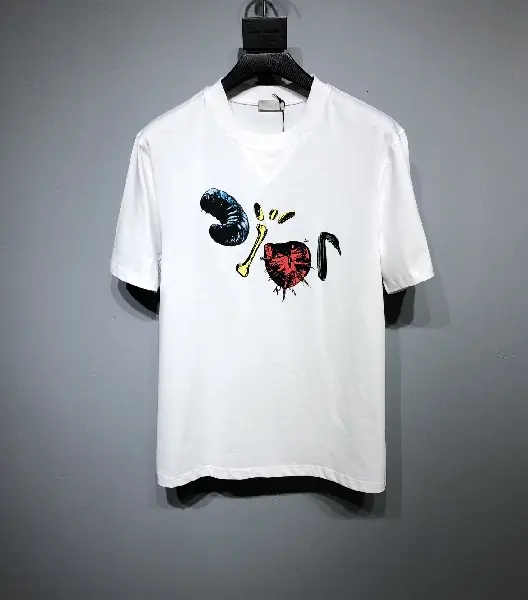 Replica Dior CD 2022 MrkimJones&PeterDiog abstract logo T-shirt