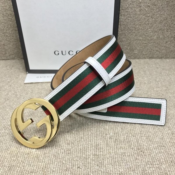 Replica Gucci Interlocked G Gold Buckle Men's belt ASS02322