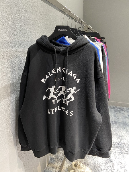 Replica Balenciaga Hoodie Printed in Black