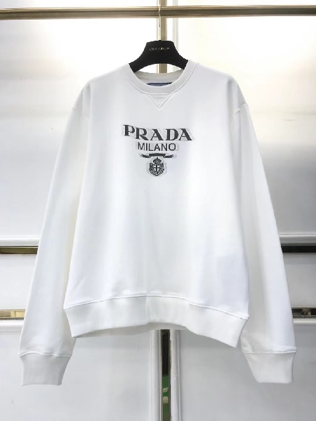 Replica Prada Sweatershirt Oversized cotton jersey logo