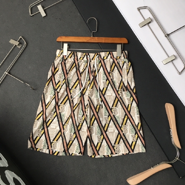 Replica Burberry Shorts Check Drawcord Swim in Brown