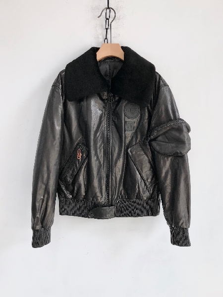 Replica Off-White Down Jacket Wool in Black