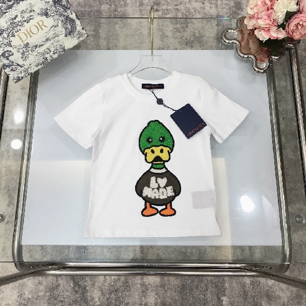 Replica LV 2022 Embroidered Knitting Children's T-shirt