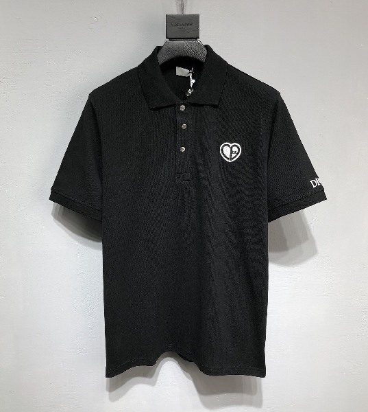 Replica DIOR 2022SS loving heart badge polo Shirt