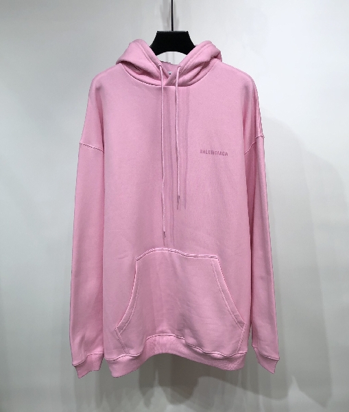 Replica Balenciaga Hoodie Logo Medium Fit in Pink