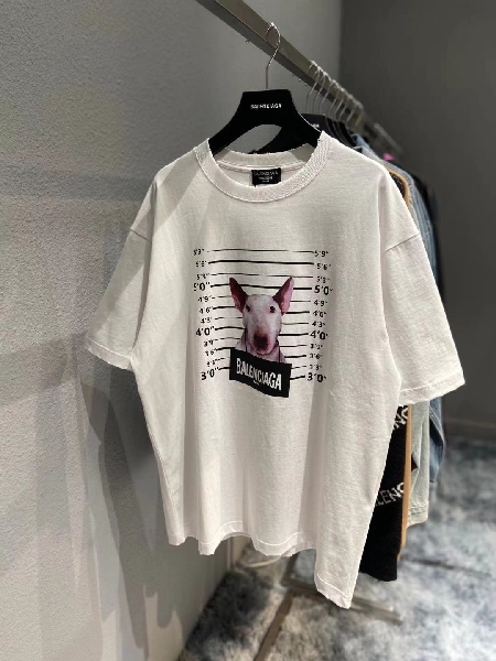 Replica Balenciaga T-Shirt Printed in White