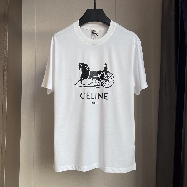 Replica Celine T-shirt Cotton in White