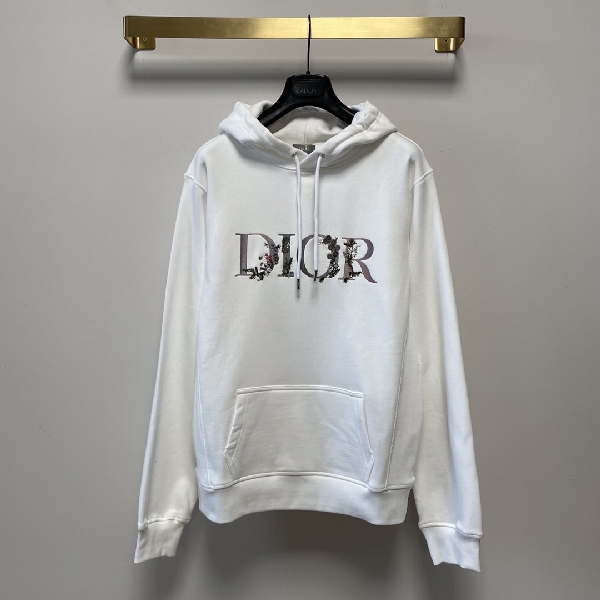 Replica Dior Hoodie Oversized Cotton in White