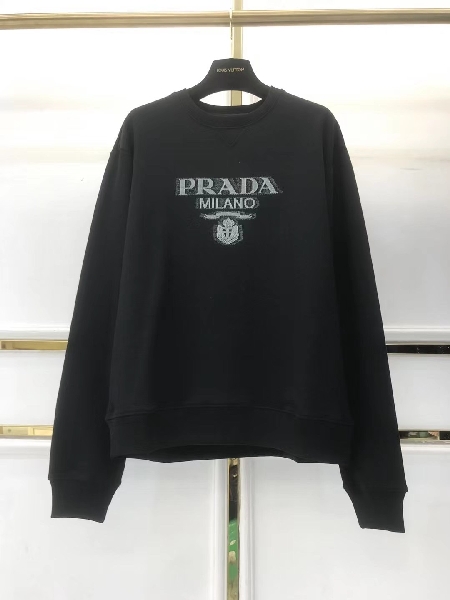 Replica Prada Sweatershirt Oversized cotton jersey logo