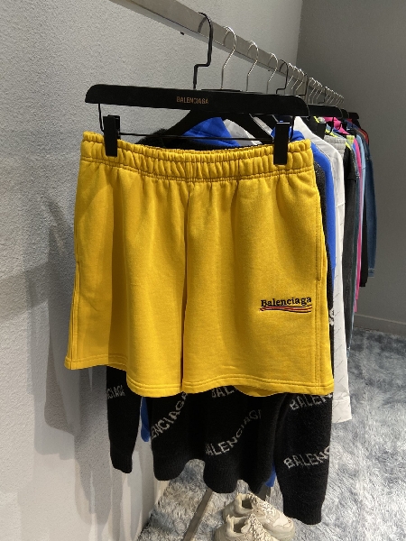 Replica Balenciaga Shorts Cotton in Yellow