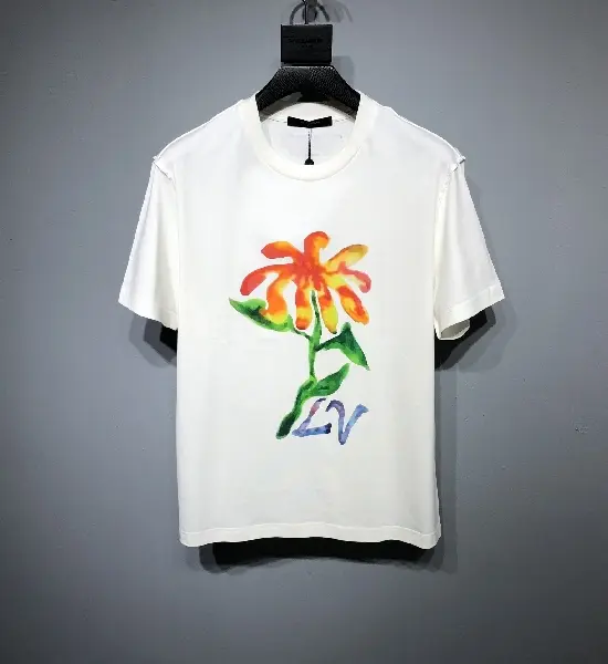 Replica Louis Vuitton 2022 Flower Printing T-shirt