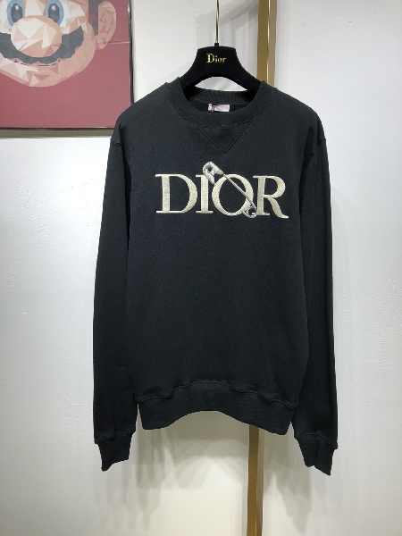 Replica Dior Sweatshirt Oversized Cotton in Black