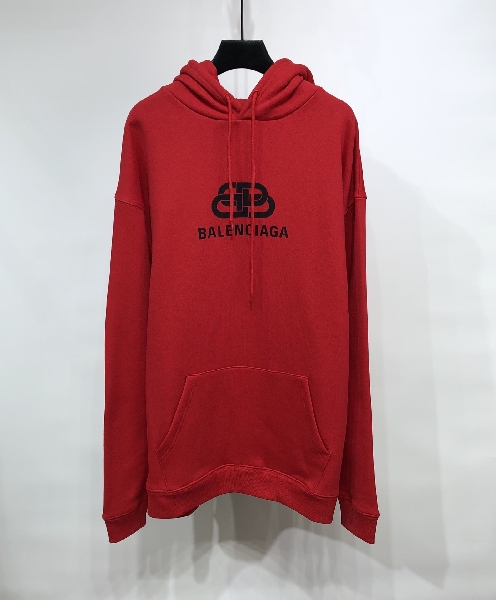 Replica Balenciaga Hoodie BB Pixel Medium Fit in Red