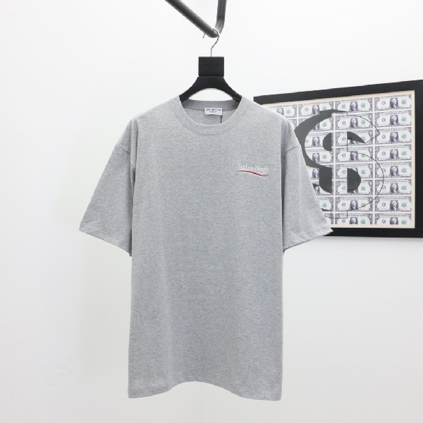 Replica Balenciaga T-Shirt Political Campaign in Gray