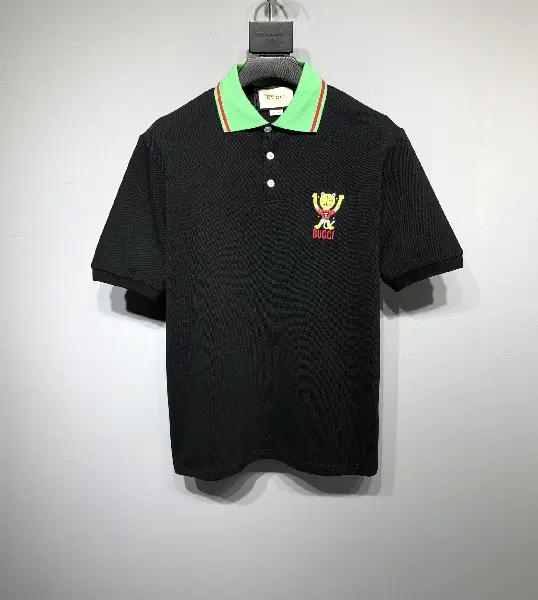 Replica GUCCI new cat pattern Polo shirt