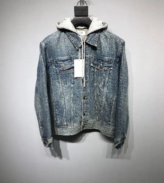 Replica CELINE 2022SS fashion hooded Denim jacket in blue