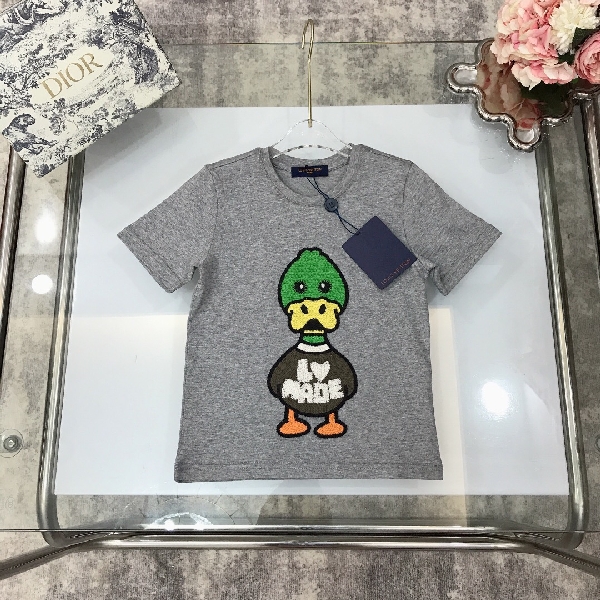 Replica LV 2022 Embroidered Knitting Children's T-shirt