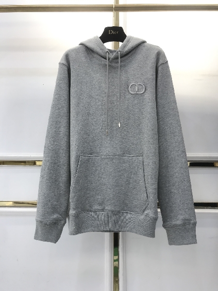 Replica Dior Hoodie Cd Icon Cotton in Gray