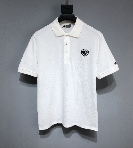 Replica DIOR 2022SS loving heart badge polo Shirt