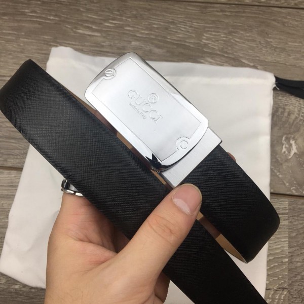 Replica Gucci Logo Silver Buckle Belt ASS02379