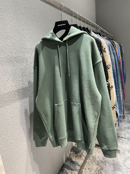 Replica Balenciaga Hoodie Logo Medium Fit in Green