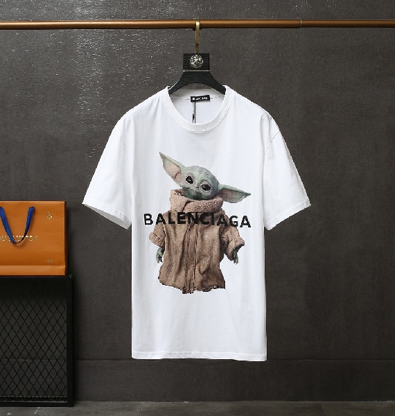 Replica Balenciaga T-Shirt Alien Chest in White