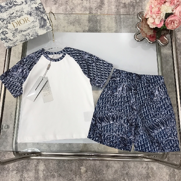 Replica Dior 2022 Children's T-shirt and Shorts Set