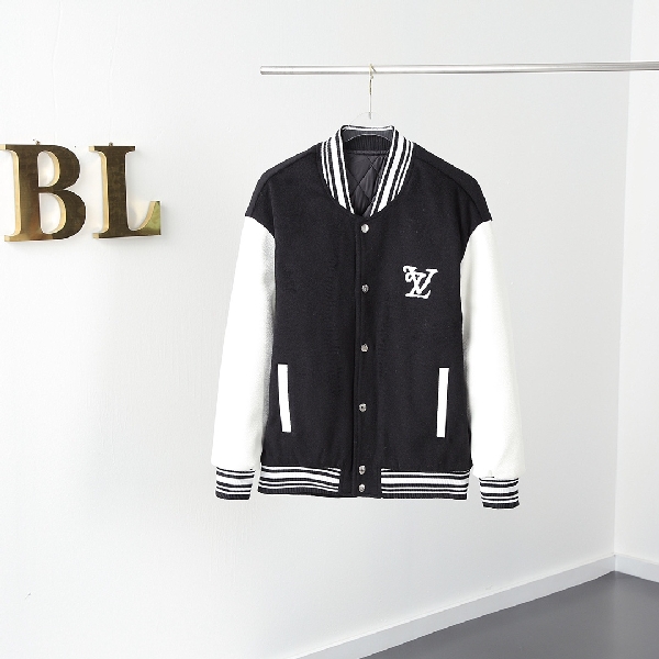 Replica Louis Vuitton Jacket Leather Basketball in Black