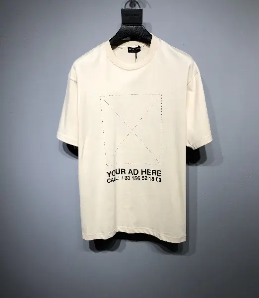 Replica BALENCIAGA 2022SS fashion T-shirt in beige