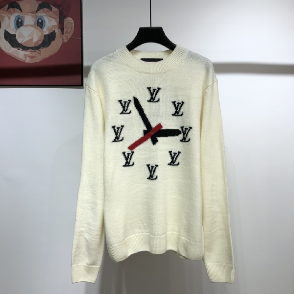 Replica Louis Vuitton Sweatshirt Clock intarsia pullover