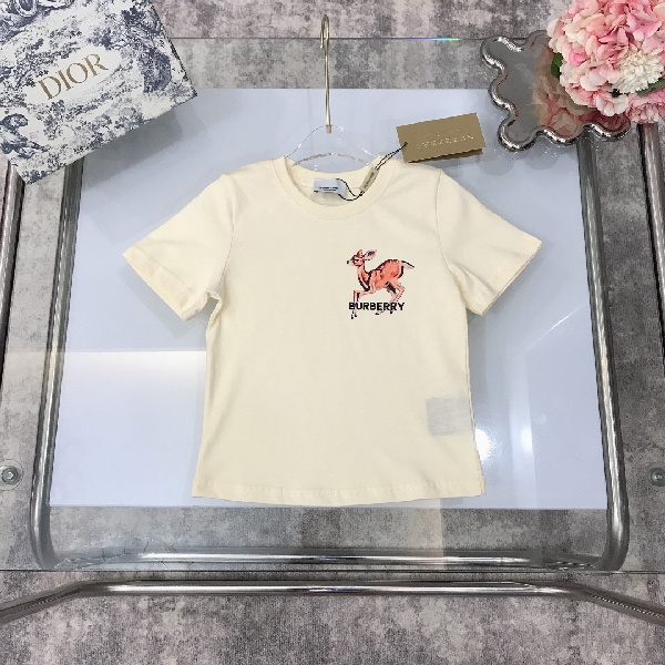 Replica Burberry 2022 New Children T-shirt in Beige