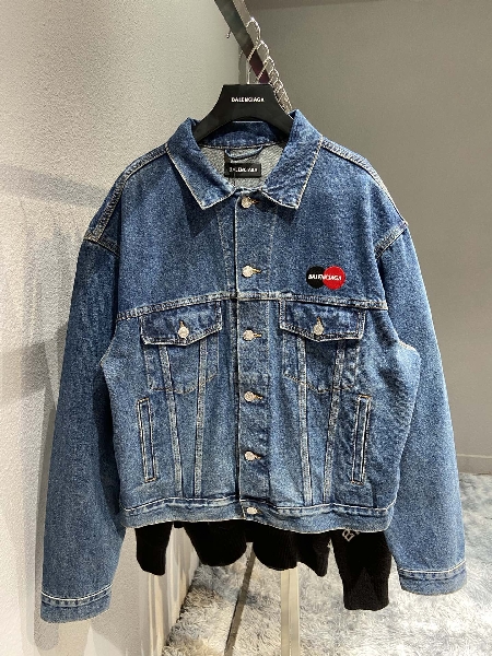 Replica Balenciaga Jacket Large Fit in Blue