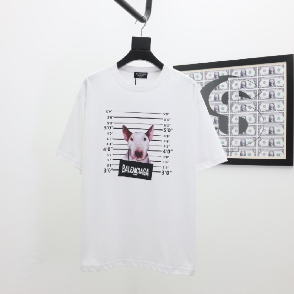 Replica Balenciaga T-Shirt Dog Chest in White