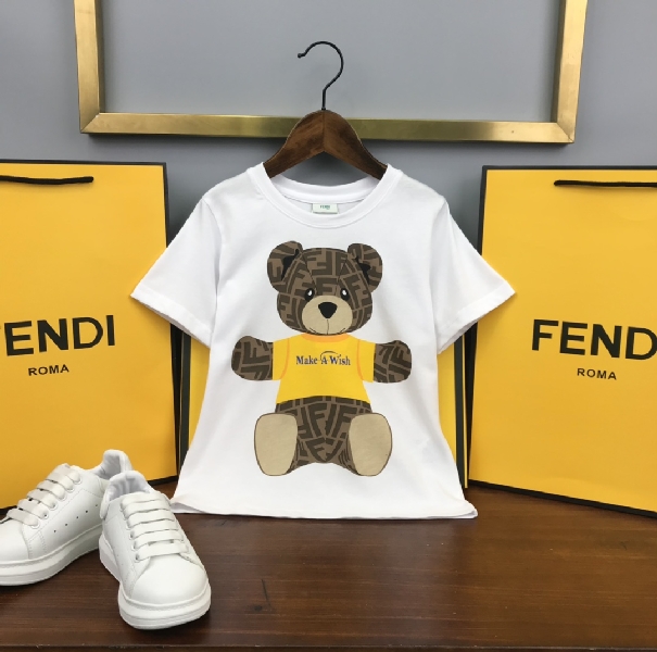 Replica Fendi New Bear Print Children T-shirt