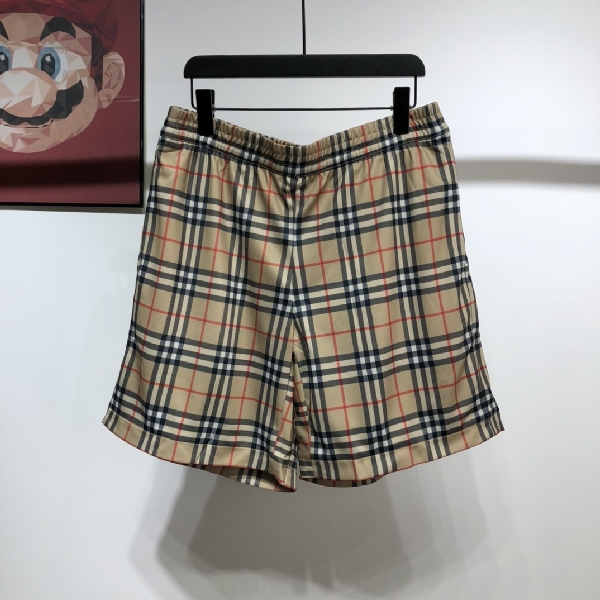 Replica Burberry Shorts Check Drawcord Swim in Brown