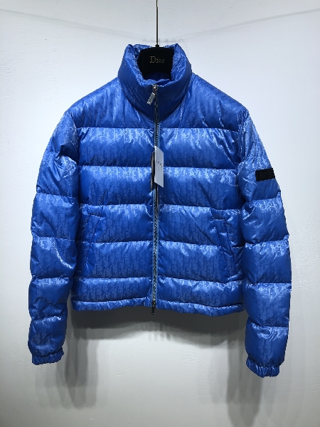 Replica Dior Down Jacket Oblique in Blue