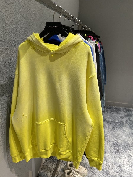 Replica Balenciaga Hoodie Boxy in Yellow