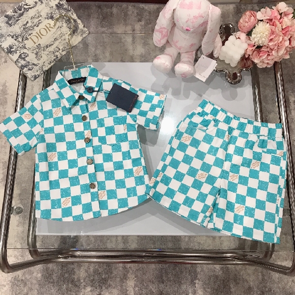 Replica LV New Cotton Grid Children's Set