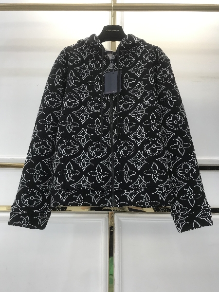 Replica Louis Vuitton Hoodie Full Monogram Jacquard