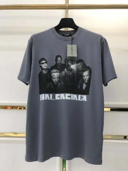 Replica Balenciaga T-Shirt Printed in Gray