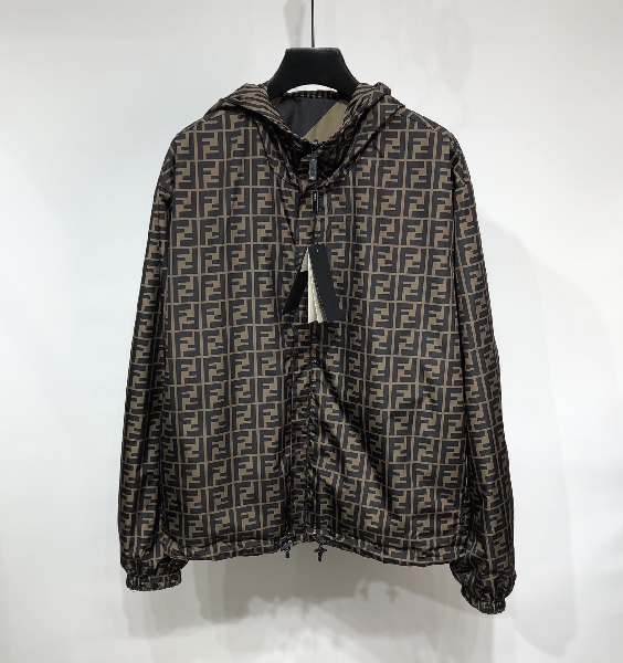 Replica Fendi Jacket Multicolor nylon in Brown